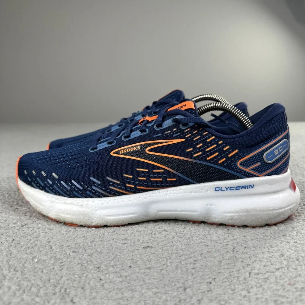 Brooks Glycerin 20 Running Shoes Men 10 D Blue Athletic Sneakers 1103821D444